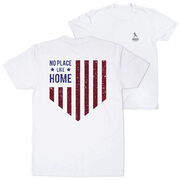 Softball Short Sleeve T-Shirt - No Place Like Home (Back Design)