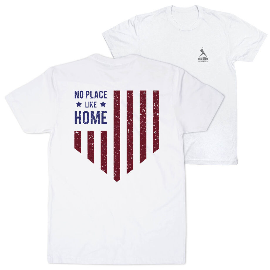 Softball Short Sleeve T-Shirt - No Place Like Home (Back Design)