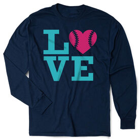 Softball Tshirt Long Sleeve - Love