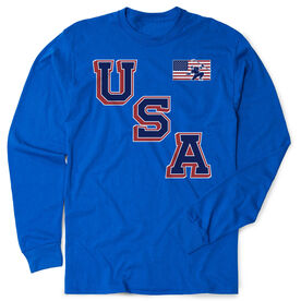 Hockey Tshirt Long Sleeve - Hockey USA Gold