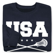 Guys Lacrosse Crewneck Sweatshirt - USA