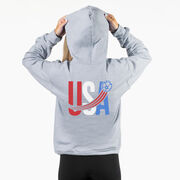 Soccer Hooded Sweatshirt - USA Patriotic (Back Design)