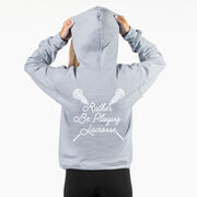 Girls Lacrosse Hooded Sweatshirt - Rather Be Playing Lacrosse (Back Design)