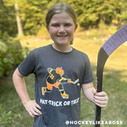Hockey Short Sleeve T-Shirt - Hat-Trick or Treat