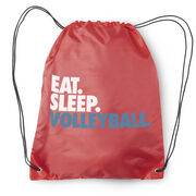 Volleyball Drawstring Backpack Eat. Sleep. Volleyball.