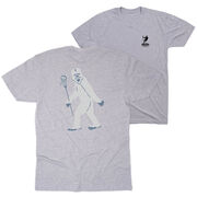 Guys Lacrosse Short Sleeve T-Shirt - Yeti (Walking) (Back Design)