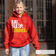 Tennis Hooded Sweatshirt - Eat. Sleep. Tennis.