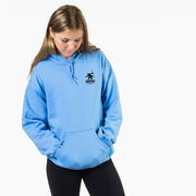 Hockey Hooded Sweatshirt - Neon Hockey Girl (Back Design)