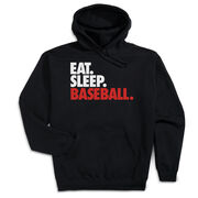 Baseball Hooded Sweatshirt - Eat. Sleep. Baseball. [Black/Youth Medium] - SS