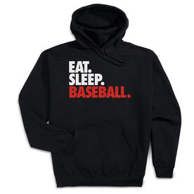 Baseball Hooded Sweatshirt - Eat. Sleep. Baseball.