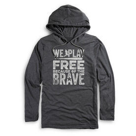 Men's Baseball Lightweight Hoodie - Because of the Brave Baseball
