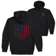 Softball Hooded Sweatshirt - No Place Like Home (Back Design)