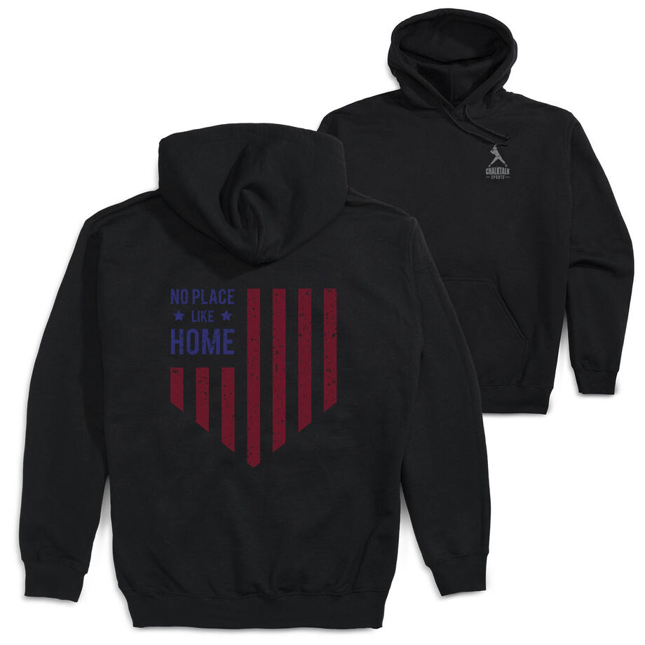 Softball Hooded Sweatshirt - No Place Like Home (Back Design)