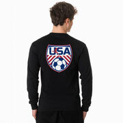 Soccer Tshirt Long Sleeve - Soccer USA (Back Design)