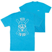 Skiing Short Sleeve T-Shirt - Yeti To Ski (Back Design)