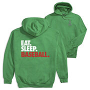 Baseball Hooded Sweatshirt - Eat. Sleep. Baseball. (Back Design)