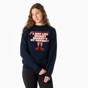 Hockey Crewneck Sweatshirt  - Hockey's My Favorite