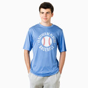 Baseball Short Sleeve Performance Tee - I'd Rather Be Playing Baseball Distressed