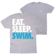 Swimming Short Sleeve T-Shirt - Eat. Sleep. Swim. (Back Design)