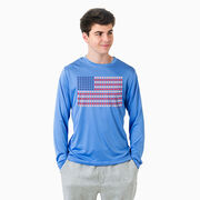 Baseball Long Sleeve Performance Tee - Patriotic Baseball