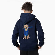Baseball Hooded Sweatshirt - Dinger the Baseball Dog (Back Design)