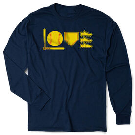 Softball Tshirt Long Sleeve - Love To Play