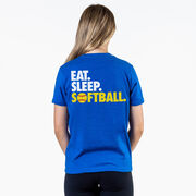 Softball T-Shirt Short Sleeve - Eat. Sleep. Softball (Back Design)