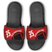 Football Repwell&reg; Slide Sandals - Number and Personalized Ball
