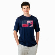 Hockey Short Sleeve Performance Tee - Patriotic Hockey