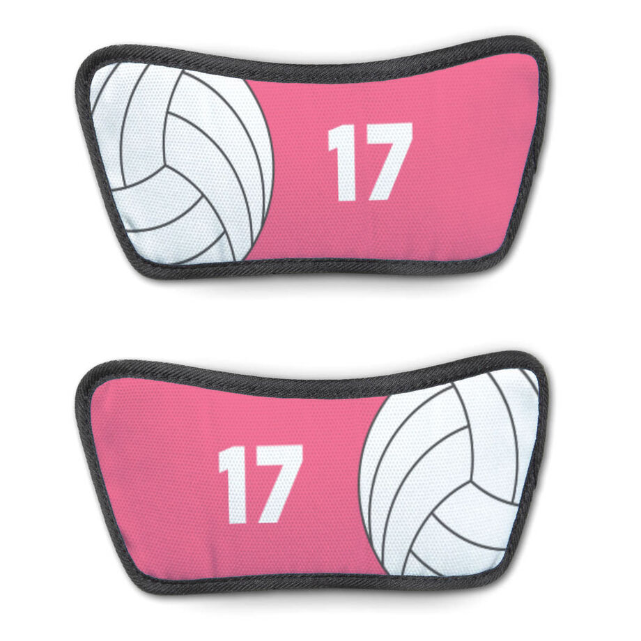 Volleyball Repwell&reg; Sandal Straps - Ball and Number Reflected