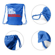 Baseball Drawstring Backpack Eat. Sleep. Baseball.