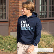 Hockey Hooded Sweatshirt - Eat. Sleep. Hockey.