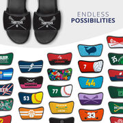 Girls Lacrosse Repwell&reg; Sandal Straps - Personalized Crossed Sticks