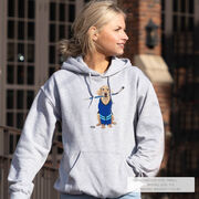 Hockey Hooded Sweatshirt - Puck The Hockey Dog