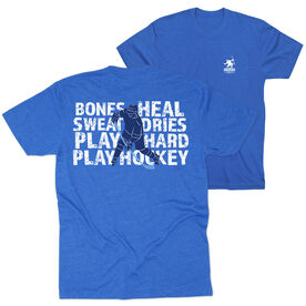 Hockey Short Sleeve T-Shirt - Bones Heal Hockey (Back Design) 