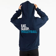 Volleyball Hooded Sweatshirt - Eat. Sleep. Volleyball. (Back Design)