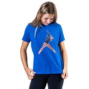 Softball T-Shirt Short Sleeve - Softball Stars and Stripes Player