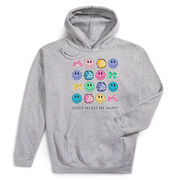 Cheerleading Hooded Sweatshirt - Cheer Makes Me Happy