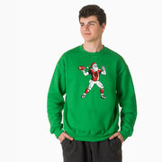 Football Crewneck Sweatshirt - Touchdown Santa