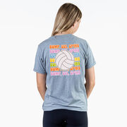 Volleyball Short Sleeve T-Shirt - Bump, Set, Spike (Back Design)