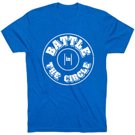 Wrestling T-Shirt Short Sleeve - Battle In Circle [Adult Small/Royal] - SS
