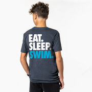 Swimming Short Sleeve T-Shirt - Eat. Sleep. Swim. (Back Design)