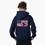 Hockey Hooded Sweatshirt - Patriotic Hockey (Back Design)