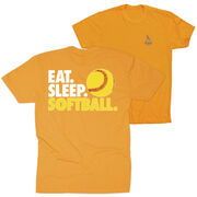 Softball T-Shirt Short Sleeve - Eat. Sleep. Softball (Back Design)