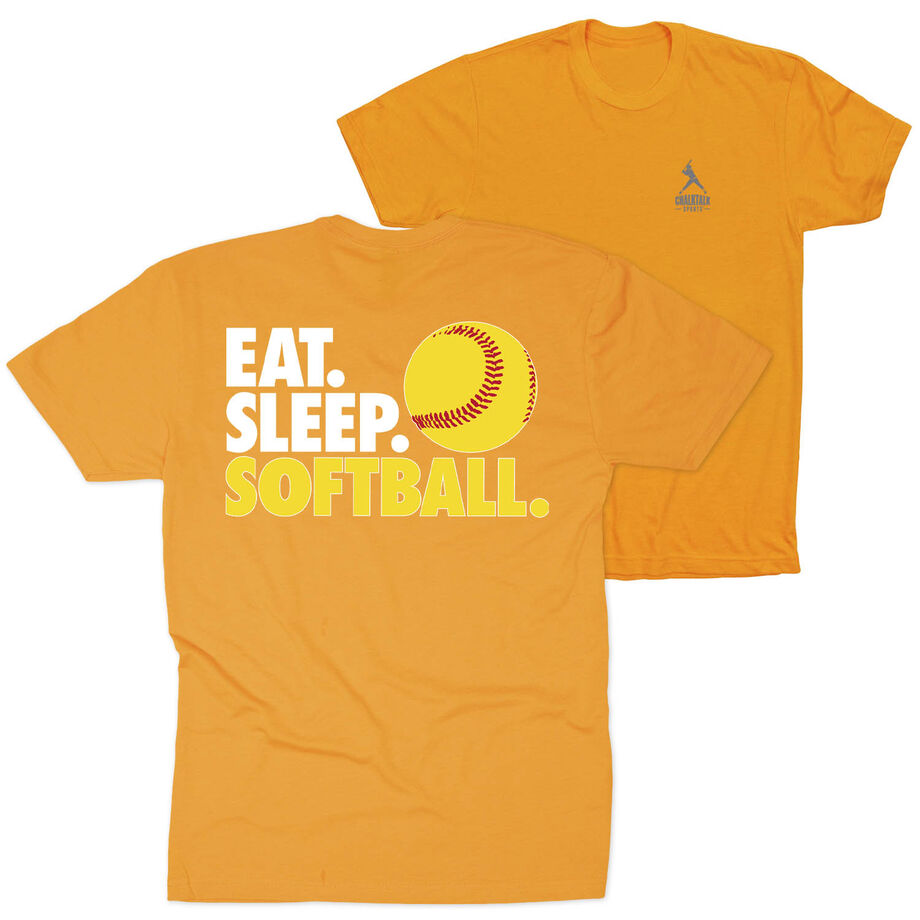 Softball T-Shirt Short Sleeve - Eat. Sleep. Softball (Back Design)