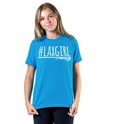 Girls Lacrosse Short Sleeve T-Shirt - #LAXGIRL