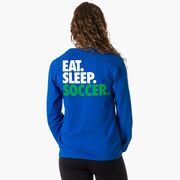 Soccer Tshirt Long Sleeve - Eat. Sleep. Soccer (Back Design)