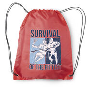 Guys Lacrosse Drawstring Backpack - Survival of the Fittest