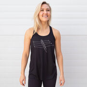 Crew Flowy Racerback Tank Top - Crew Row Team Sketch