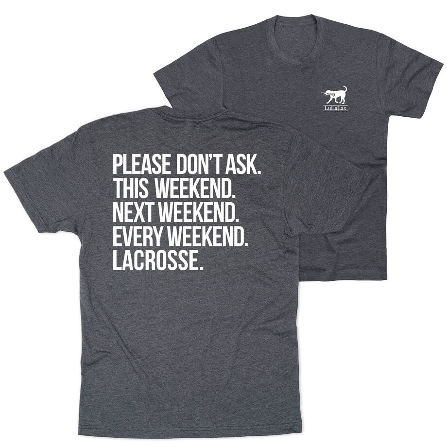 Girls Lacrosse Short Sleeve T-Shirt - All Weekend Lacrosse (Back Design) 